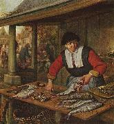 Adriaen van ostade Die Fischverkauferin oil painting artist